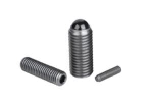 Pressori a molla con esagono incassato e sfera in ceramica, acciaio inox Pressori a molla con esagono incassato e sfera in ceramica, acciaio inox