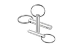 Steckbolzen Stahl mit Edelstahl-Schlüsselring Steckbolzen Stahl mit Edelstahl-Schlüsselring