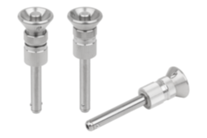 Ball lock pins with stainless steel mushroom grip, adjustable Ball lock pins with stainless steel mushroom grip, adjustable