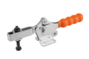 Ginocchiera di serraggio rapido orizzontale con piede orizzontale e mandrino pressore regolabile Ginocchiera di serraggio rapido orizzontale con piede orizzontale e mandrino pressore regolabile