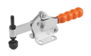 Sauterelle à levier horizontal avec embase horizontale et broche de pression fixe Sauterelle à levier horizontal avec embase horizontale et broche de pression fixe