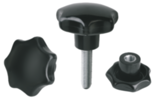 Star grips similar to DIN 6336 metal parts stainless steel Star grips similar to DIN 6336 metal parts stainless steel