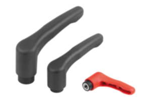 Clamping levers ECO, plastic with internal thread, threaded insert stainless steel Clamping levers ECO, plastic with internal thread, threaded insert stainless steel