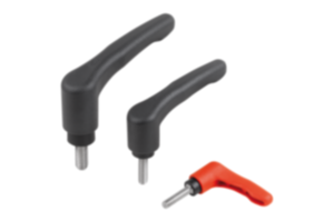 Maniglia a leva ECO in plastica con filettatura esterna, inserto filettato in acciaio inox Maniglia a leva ECO in plastica con filettatura esterna, inserto filettato in acciaio inox