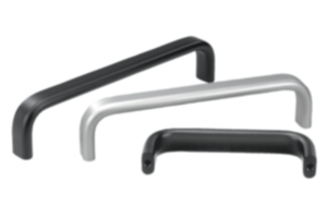 Pull handles, anodised aluminium, oval profile 20x10, mounted from the rear Pull handles, anodised aluminium, oval profile 20x10, mounted from the rear