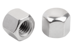 Hex cap nut, low style DIN 917 steel or stainless steel Hex cap nut, low style DIN 917 steel or stainless steel