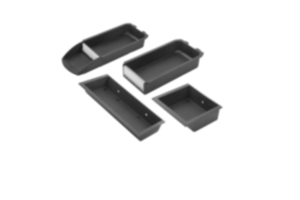 Bacs de distribution en plastique pour rainure de profilé type I, type B et profilé de suspension Bacs de distribution en plastique pour rainure de profilé type I, type B et profilé de suspension