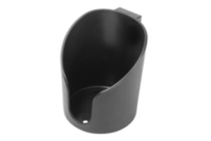 Portabicchieri in plastica antistatica per profili in alluminio, chiuso Portabicchieri in plastica antistatica per profili in alluminio, chiuso