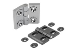 Charnières De Chute Cage à Mèches – Entraxe 128 Mm, Gris, Finition Brossée, Marque Wicks !