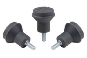 Mushroom knobs antibacterial, external thread, metal parts stainless steel Mushroom knobs antibacterial, external thread, metal parts stainless steel