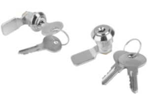 Quarter-turn locks with cylinder, small version Quarter-turn locks with cylinder, small version