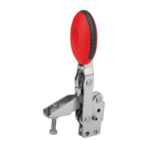 Sauterelle à levier vertical avec embase droite et broche de pression réglable, Inox Sauterelle à levier vertical avec embase droite et broche de pression réglable, Inox