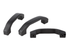 Maniglie a staffa in plastica, resistenti alle alte temperature, montaggio dal lato posteriore Maniglie a staffa in plastica, resistenti alle alte temperature, montaggio dal lato posteriore