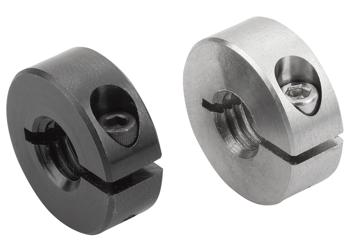 Shaft Locking Collars With Set Screw White Nylon Plastic