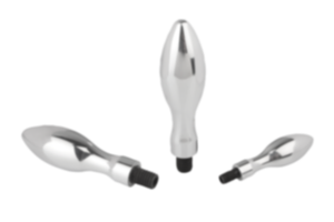 Ballengriffe feststehend DIN 39 Form E, aus Aluminium