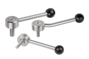 Spannhebel flach Edelstahl mit Außengewinde