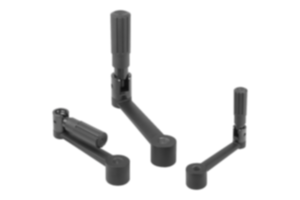 Manivelle en aluminium avec poignée cylindrique escamotable