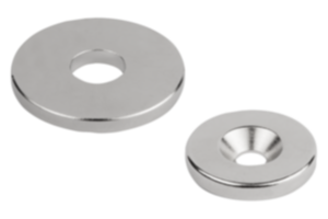 Rohmagnete (Scheibenmagnete) mit Bohrung aus NdFeB