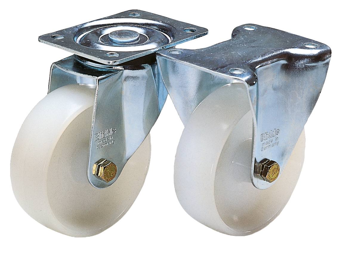 Stahlblech-Lenk- und Bockrollen Standard-Ausführung