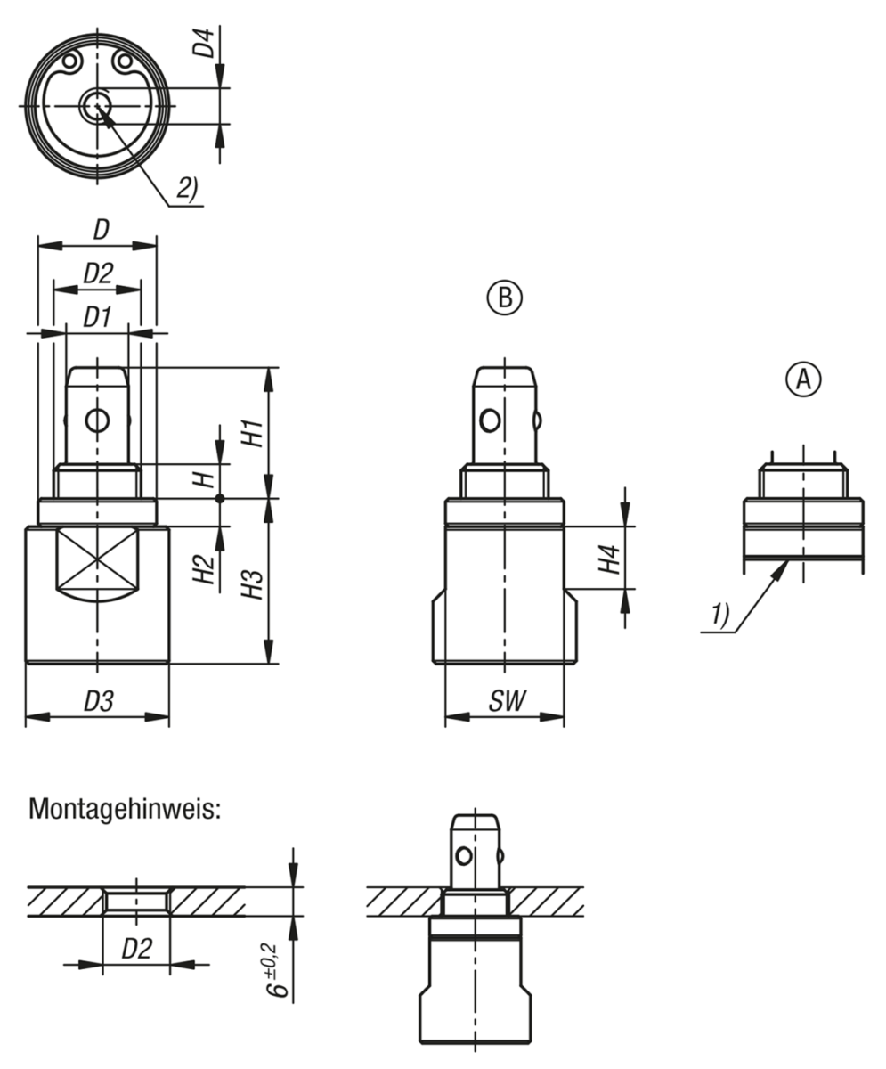 Positionierzylinder Edelstahl pneumatisch