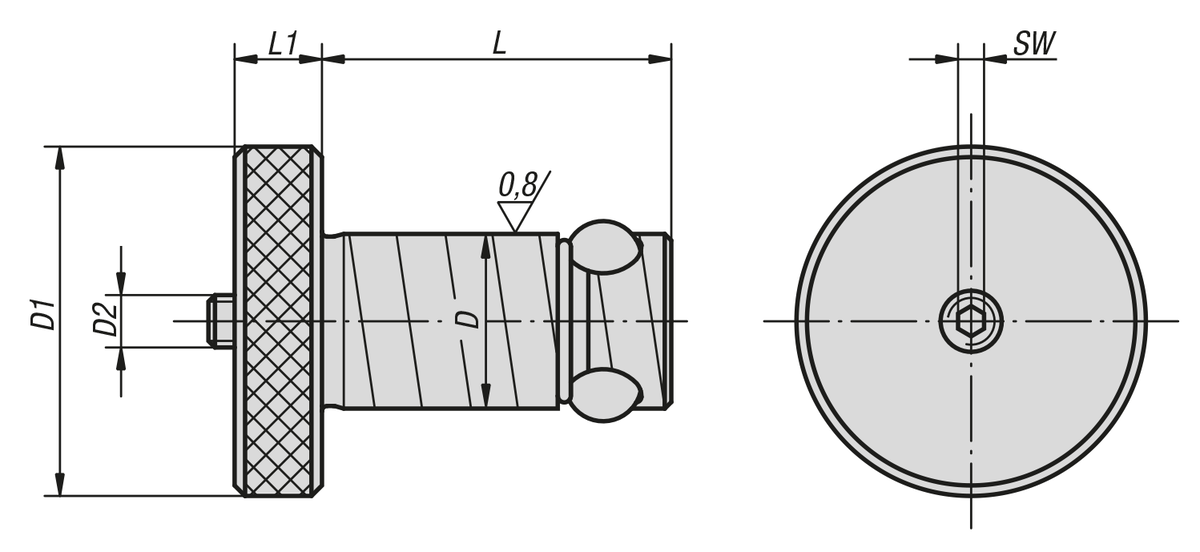 Positionierzylinder Ball Lock