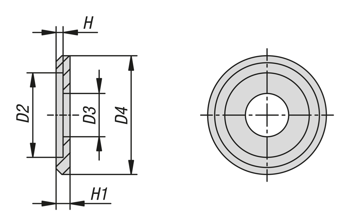 Abschlussscheibe Aluminium 