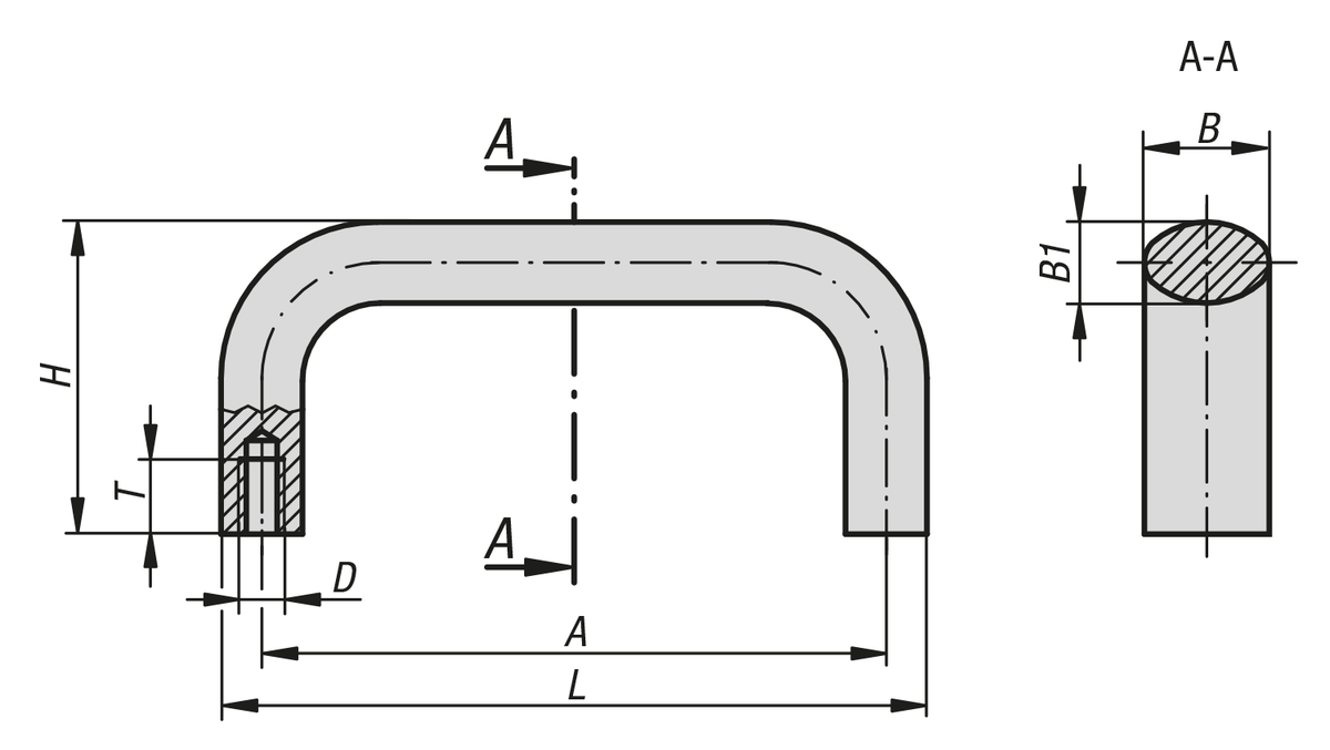 Bügelgriffe Edelstahl oval