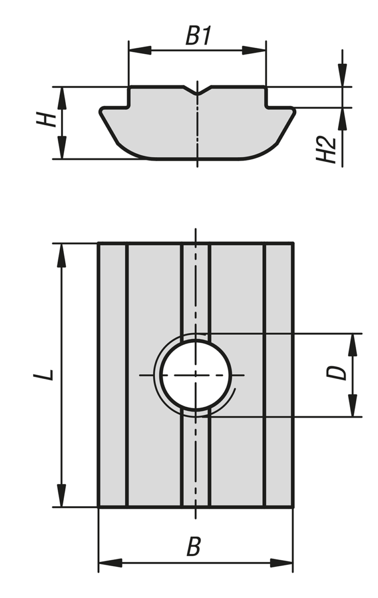 Tasseau basculant, type B