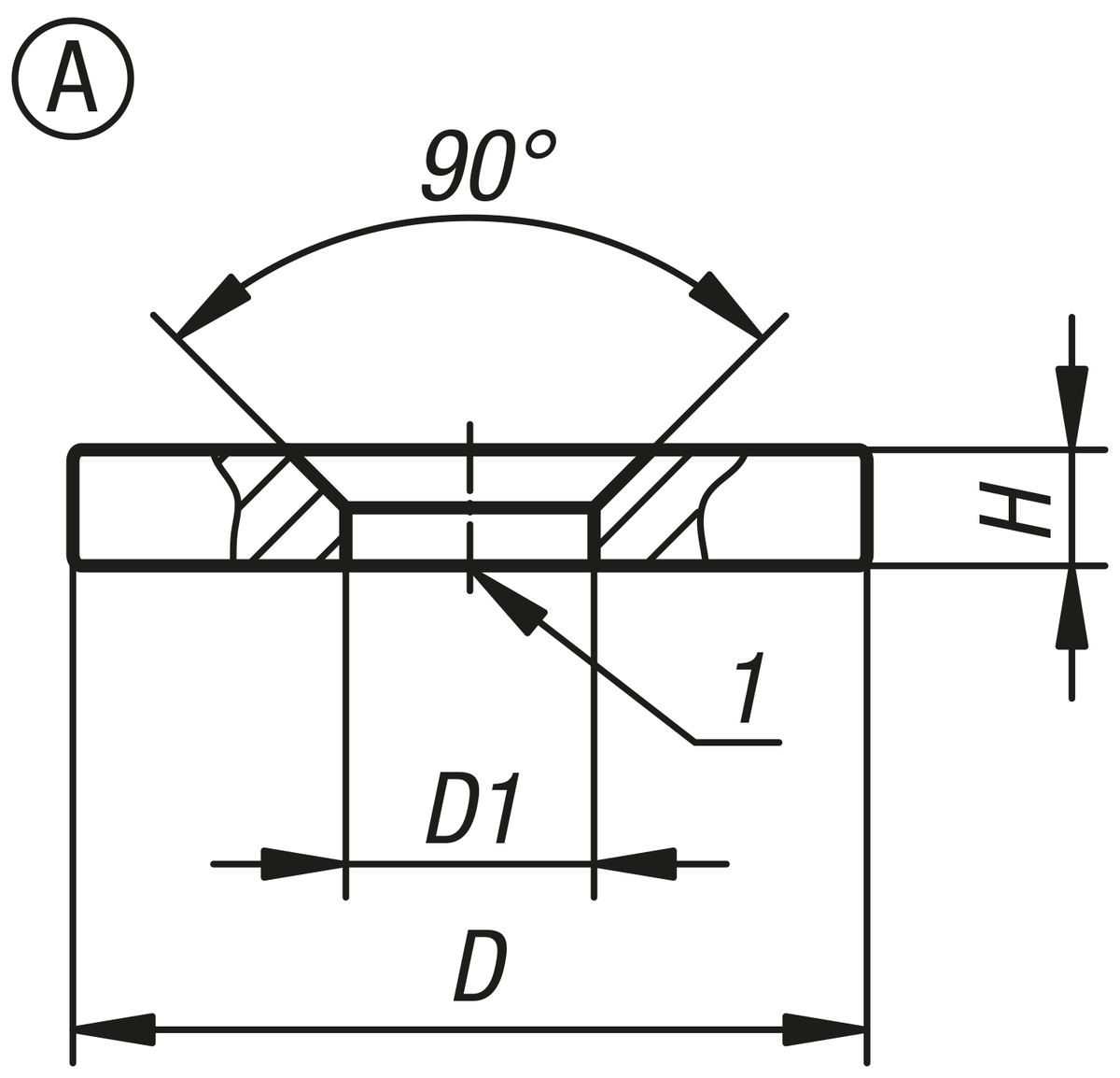 Rohmagnete (Scheibenmagnete) mit Senkbohrung aus NdFeB, Form A