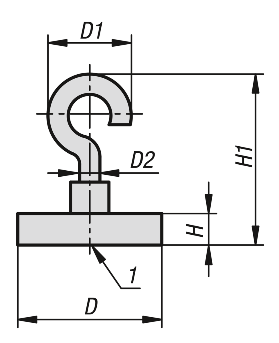 Magnete mit Haken (Flachgreifer) aus NdFeB