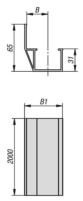 Guide lineari in plastica per rulliere in acciaio