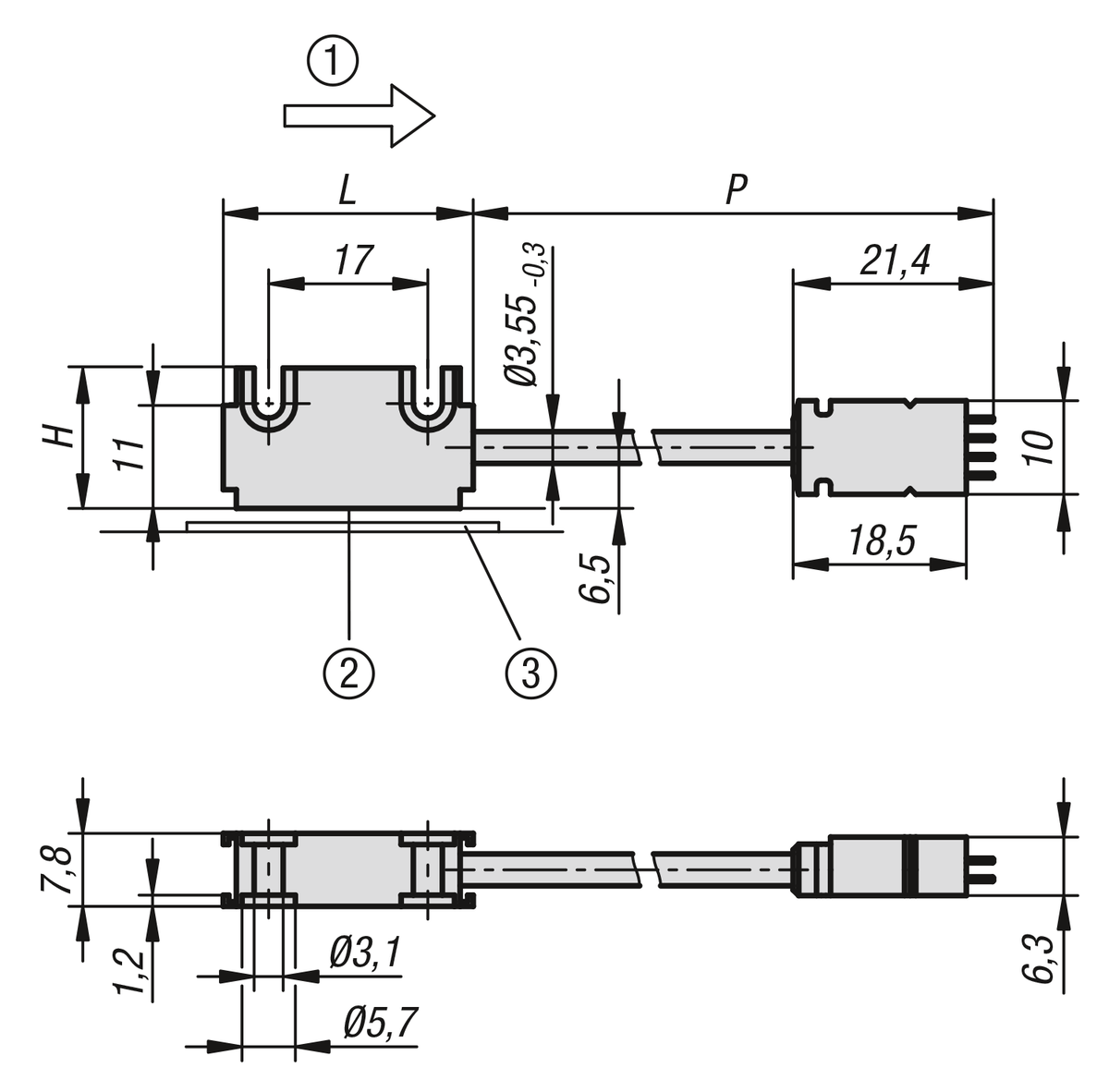 Sensori magnetici sensori passivi, forma miniaturizzata