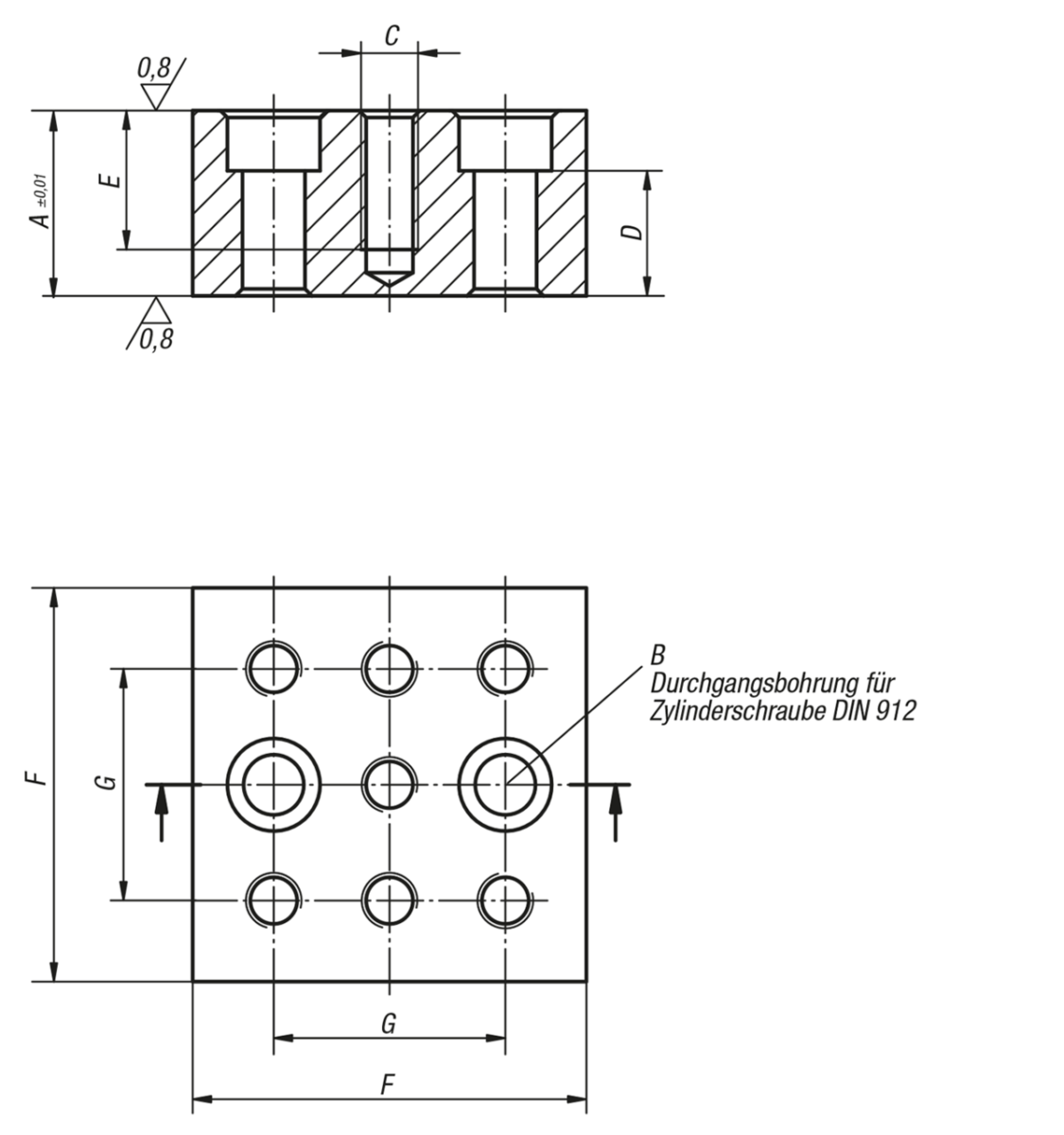 Unterlegblöcke Form M