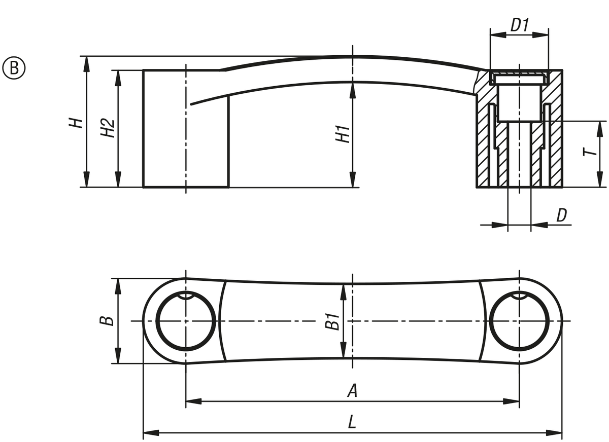 Bügelgriffe, Form B